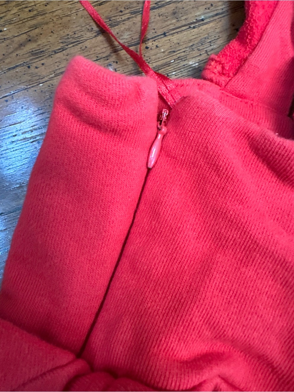 Bright Red Ruffle Crop Top - Picture 3 of 4